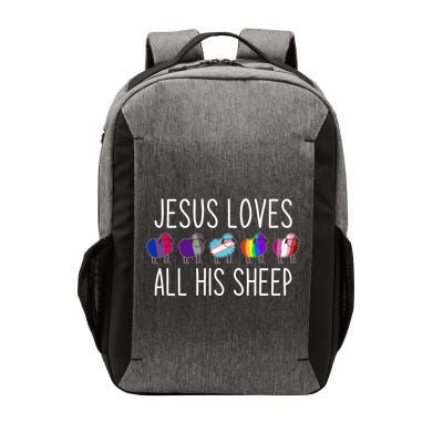 Jesus Loves All His Sheep Lgbt Gift Funny Christian Jesus Gift Vector Backpack