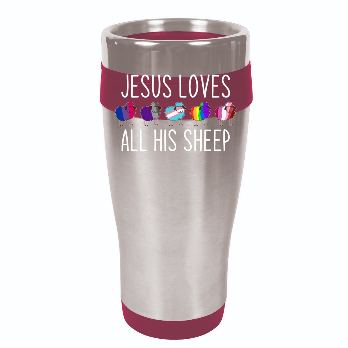 Jesus Loves All His Sheep Lgbt Gift Funny Christian Jesus Gift Cooling Performance Long Sleeve Crew