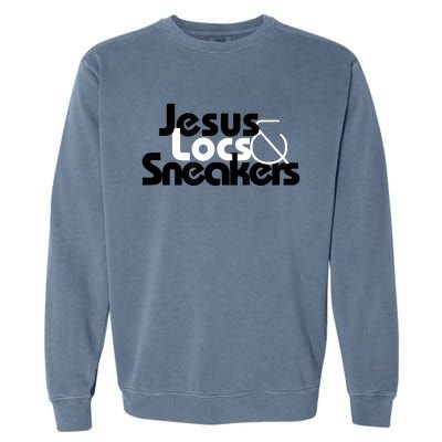 Jesus Locs And Sneakers Garment-Dyed Sweatshirt