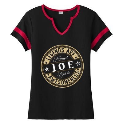 Joe Legends Are Named Joe Ladies Halftime Notch Neck Tee