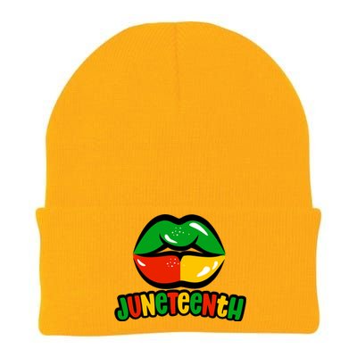 Juneteenth Lips Black History Month Knit Cap Winter Beanie