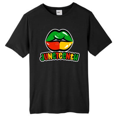 Juneteenth Lips Black History Month Tall Fusion ChromaSoft Performance T-Shirt