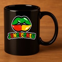 Juneteenth Lips Black History Month 11oz C Handle Ceramic Mug
