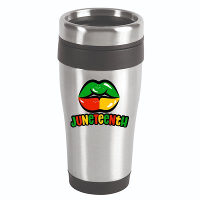 Juneteenth Lips Black History Month 16oz Travel Tumbler