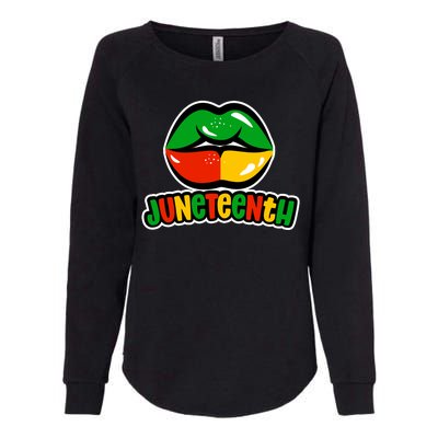 Juneteenth Lips Black History Month Womens California Wash Sweatshirt