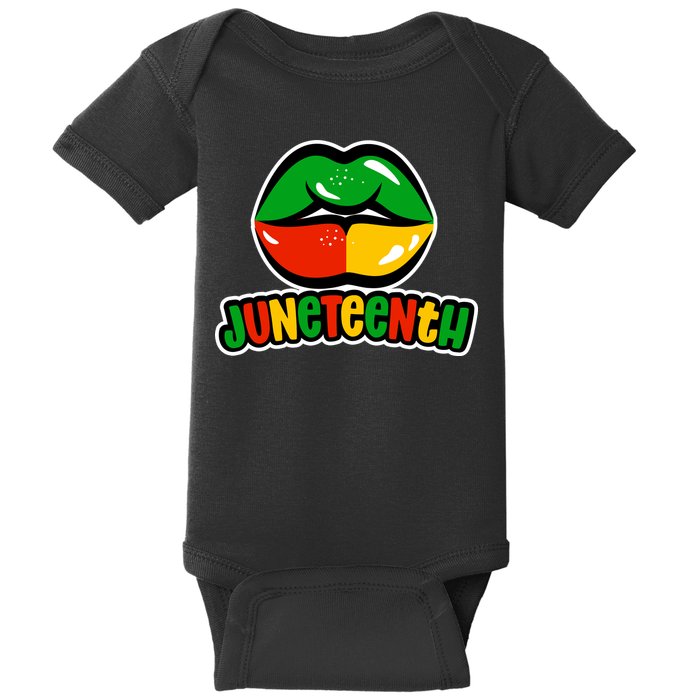 Juneteenth Lips Black History Month Baby Bodysuit