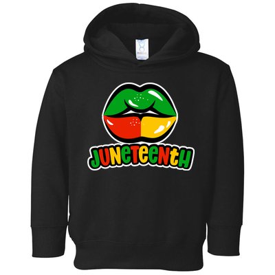 Juneteenth Lips Black History Month Toddler Hoodie