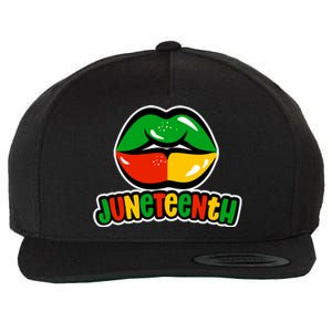 Juneteenth Lips Black History Month Wool Snapback Cap