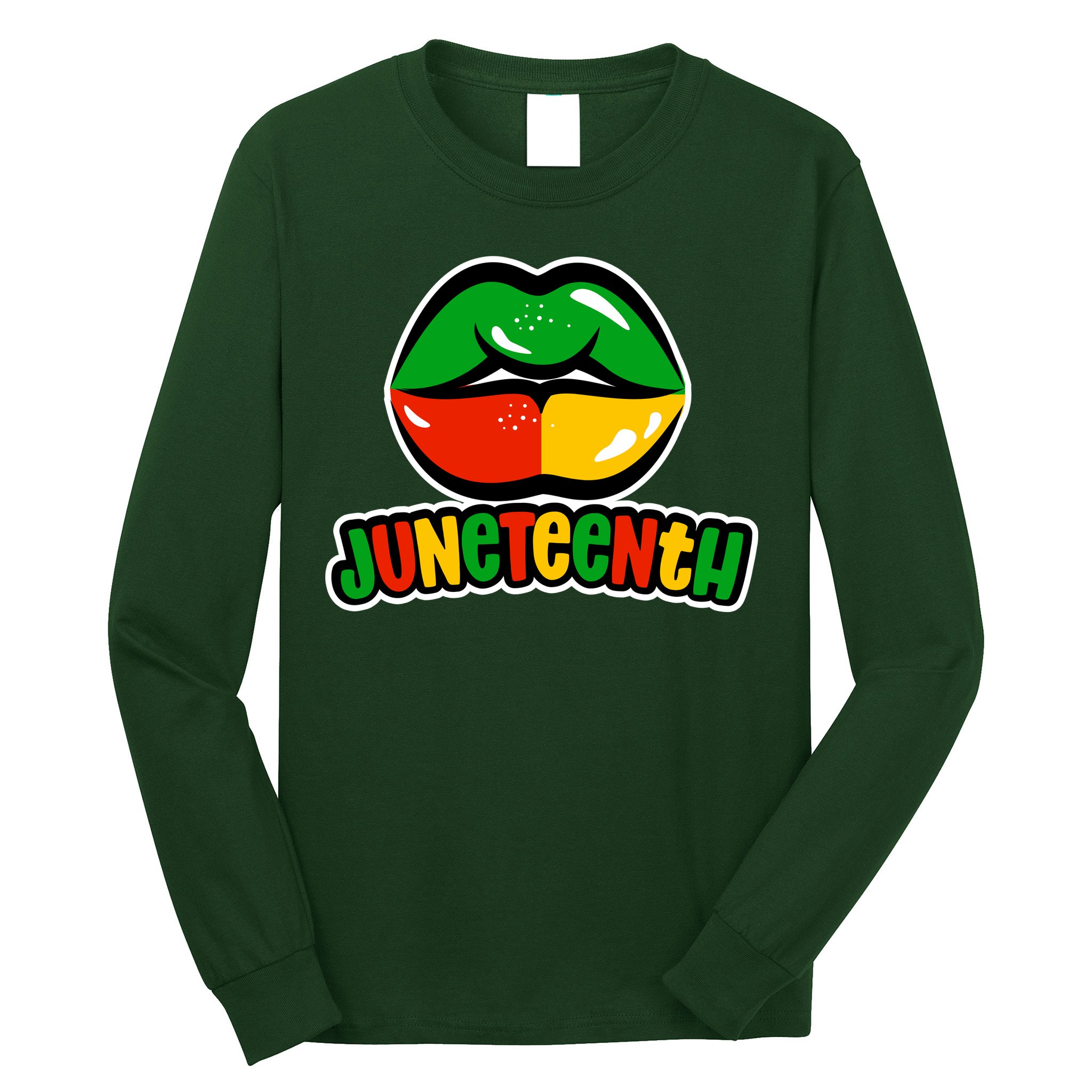 Juneteenth Lips Black History Month Long Sleeve Shirt