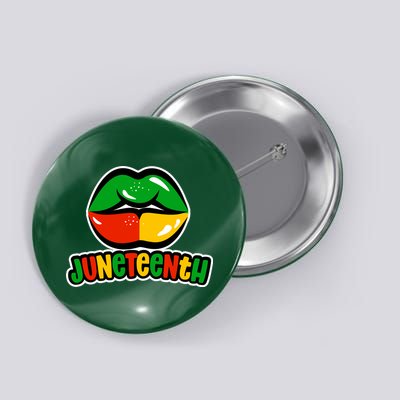 Juneteenth Lips Black History Month Button