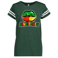 Juneteenth Lips Black History Month Enza Ladies Jersey Football T-Shirt