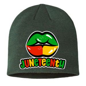 Juneteenth Lips Black History Month Sustainable Beanie