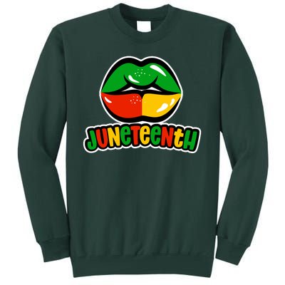 Juneteenth Lips Black History Month Tall Sweatshirt