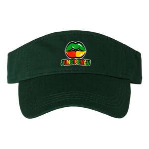 Juneteenth Lips Black History Month Valucap Bio-Washed Visor