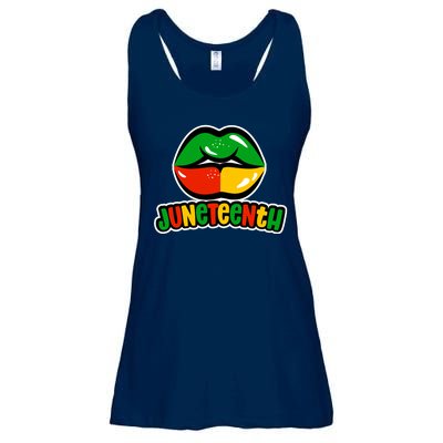 Juneteenth Lips Black History Month Ladies Essential Flowy Tank