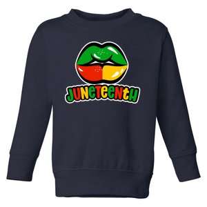 Juneteenth Lips Black History Month Toddler Sweatshirt