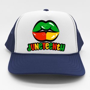 Juneteenth Lips Black History Month Trucker Hat