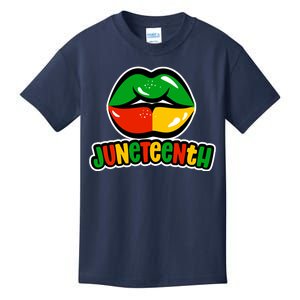 Juneteenth Lips Black History Month Kids T-Shirt