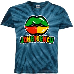 Juneteenth Lips Black History Month Kids Tie-Dye T-Shirt