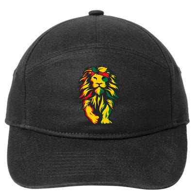 Juneteenth Lion Black History African American 7-Panel Snapback Hat