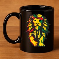 Juneteenth Lion Black History African American 11oz C Handle Ceramic Mug