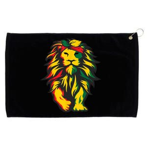 Juneteenth Lion Black History African American Grommeted Golf Towel