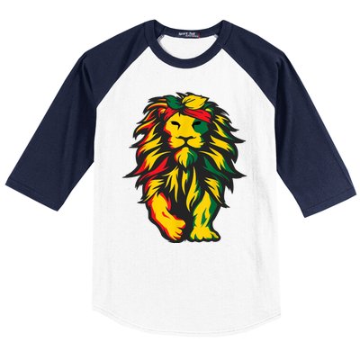 Juneteenth Lion Black History African American Baseball Sleeve Shirt