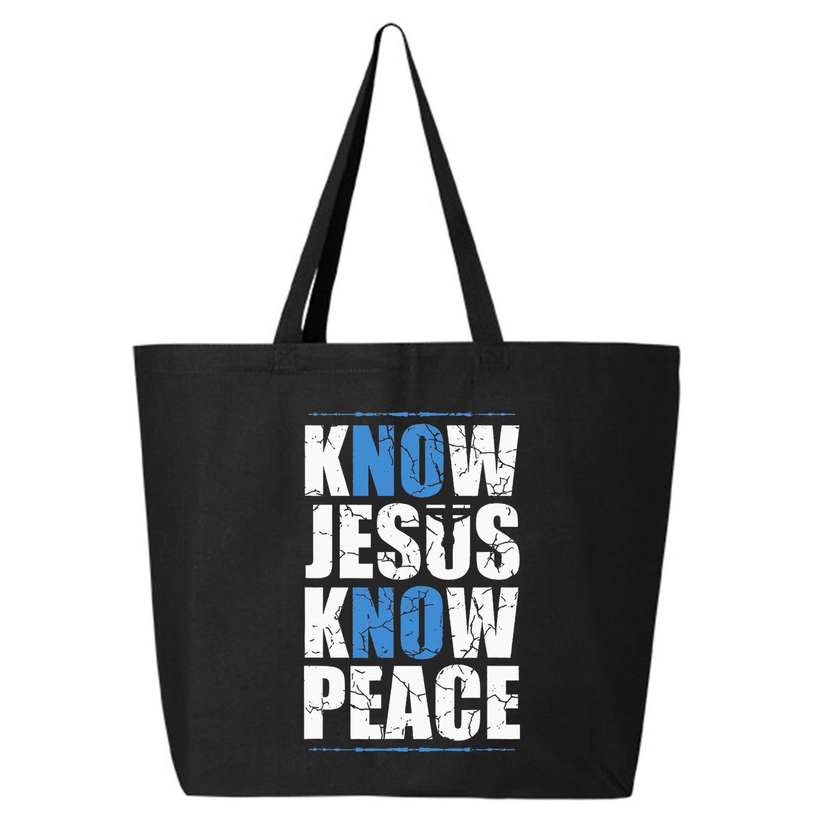 Jesus Love Bible Know Jesus Know Peace No Jesus No Peace 25L Jumbo Tote