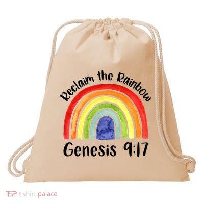 Jesus Lover Christian Reclaim The Rainbow Drawstring Bag