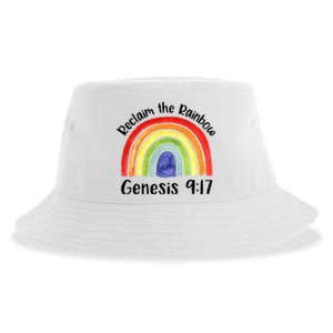 Jesus Lover Christian Reclaim The Rainbow Sustainable Bucket Hat