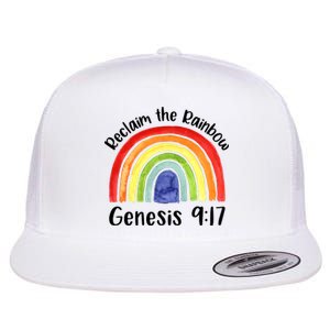 Jesus Lover Christian Reclaim The Rainbow Flat Bill Trucker Hat