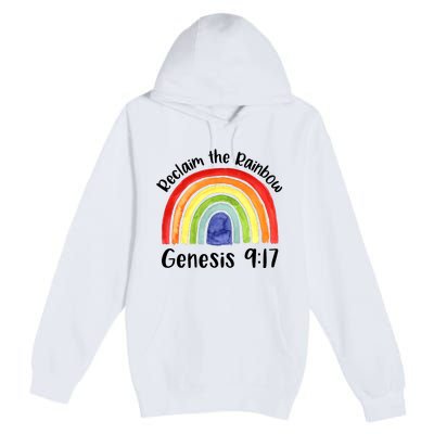 Jesus Lover Christian Reclaim The Rainbow Premium Pullover Hoodie