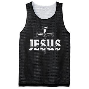 Jesus Lovers Christian Faith Religion Nail Cross Mesh Reversible Basketball Jersey Tank