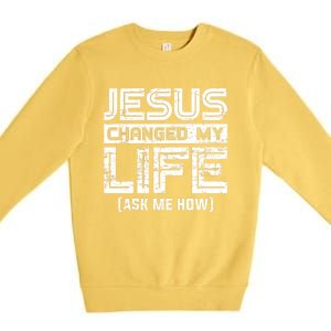 Jesus Lord Christianity Faith Gift God Savior Jesus Premium Crewneck Sweatshirt