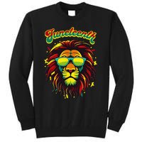 Juneteenth Lion Celebrate Black Freedom 1865 History Month Tall Sweatshirt