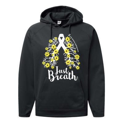 JustBreathe Lung Cancer Awareness Support Ribbon Costume Performance Fleece Hoodie