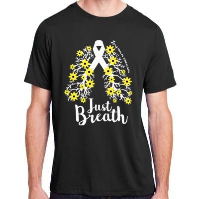 JustBreathe Lung Cancer Awareness Support Ribbon Costume Adult ChromaSoft Performance T-Shirt