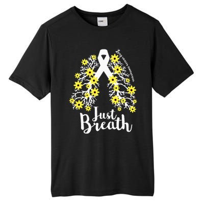 JustBreathe Lung Cancer Awareness Support Ribbon Costume Tall Fusion ChromaSoft Performance T-Shirt