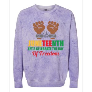 Juneteenth Let's Celebrate The Day Of Freedom Black History Cute Gift Colorblast Crewneck Sweatshirt