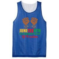 Juneteenth Let's Celebrate The Day Of Freedom Black History Cute Gift Mesh Reversible Basketball Jersey Tank