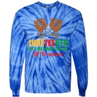 Juneteenth Let's Celebrate The Day Of Freedom Black History Cute Gift Tie-Dye Long Sleeve Shirt