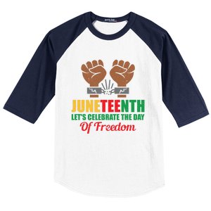 Juneteenth Let's Celebrate The Day Of Freedom Black History Cute Gift Baseball Sleeve Shirt