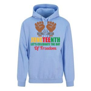 Juneteenth Let's Celebrate The Day Of Freedom Black History Cute Gift Unisex Surf Hoodie