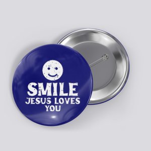 Jesus Loves Christ God Inspirational Christian Button