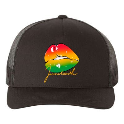 Juneteenth Lips Celebration Yupoong Adult 5-Panel Trucker Hat