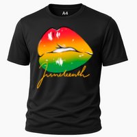 Juneteenth Lips Celebration Cooling Performance Crew T-Shirt