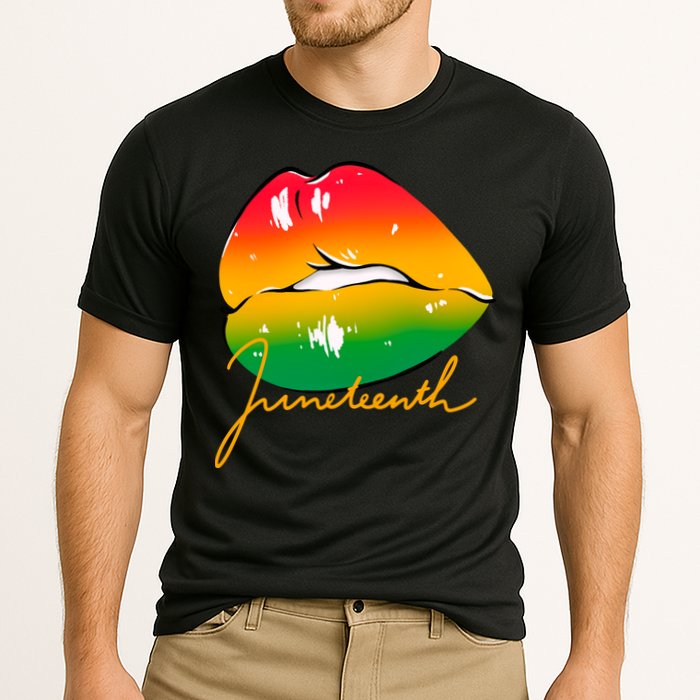 Juneteenth Lips Celebration Cooling Performance Crew T-Shirt