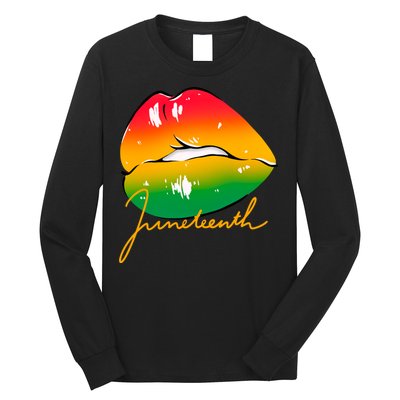 Juneteenth Lips Celebration Long Sleeve Shirt