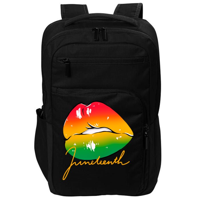 Juneteenth Lips Celebration Impact Tech Backpack