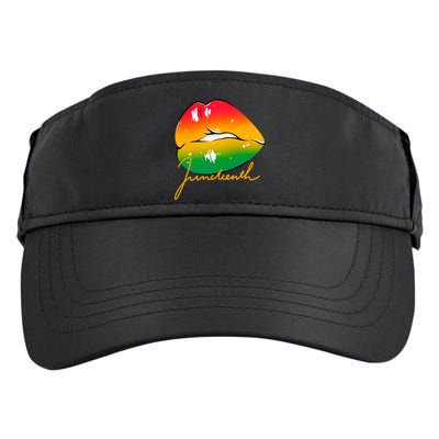 Juneteenth Lips Celebration Adult Drive Performance Visor